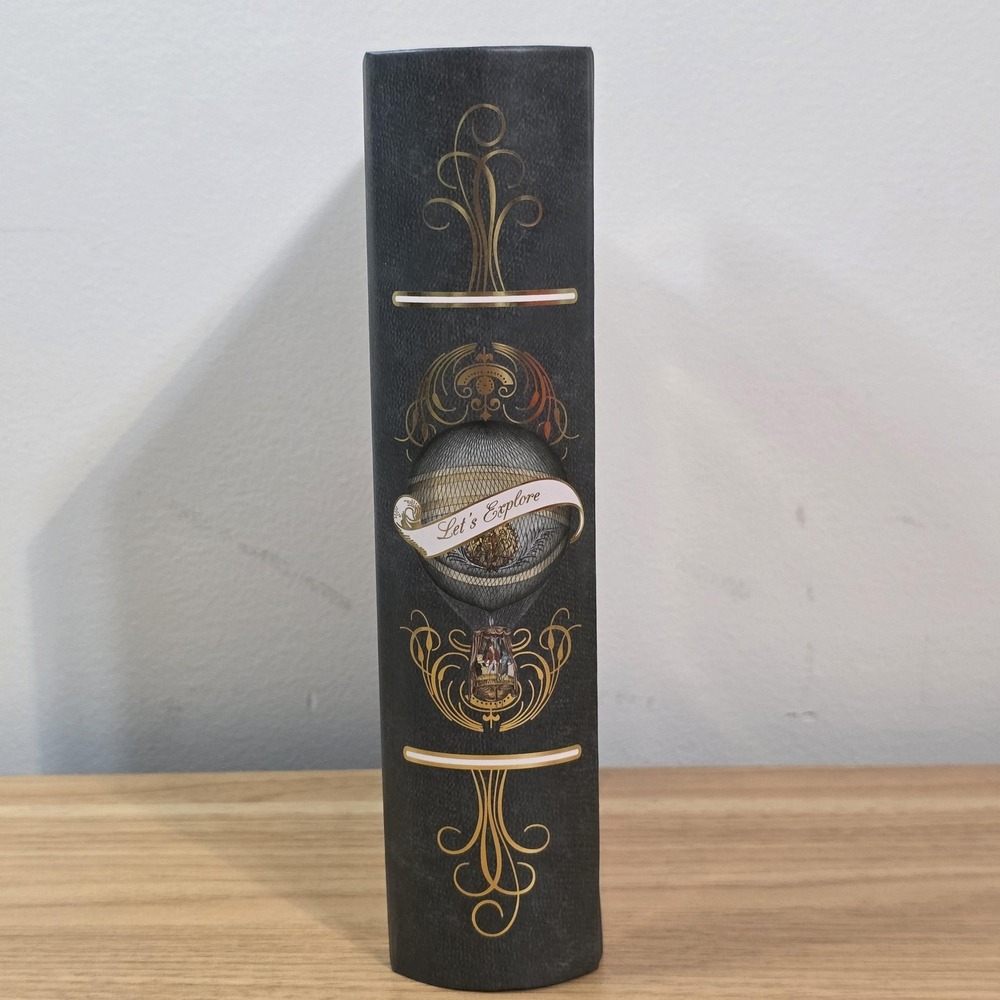 Punch‎ Studio Let's Explore Book Box Hidden Storage Map Steampunk Decorative - Picture 3 of 6